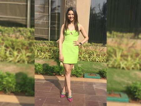 Rakul Preet Singh In A Neon Corset Dress