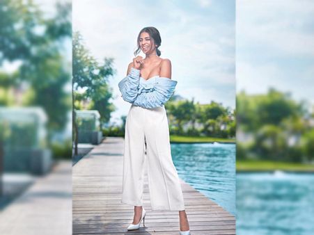 Malavika Mohanan In Colour-Blocked Number Malavika Mohanan In Colour-Blocked Number