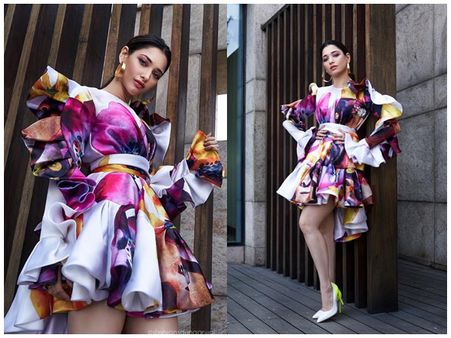 Tamannaah Bhatia’s Ruffled-Sleeved Mini Dress Tamannaah Bhatia’s Ruffled-Sleeved Mini Dress