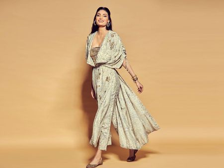 Athiya Shetty In A Printed Jacket And Trousers