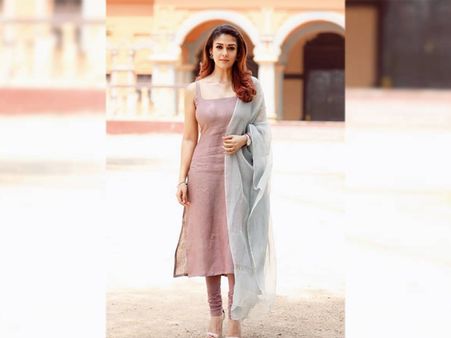 Nayanthara In A Pink-Hued Suit