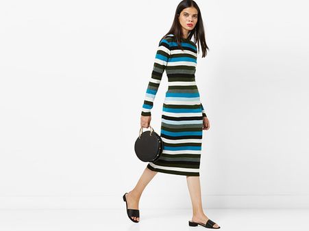 5. Multi-coloured Striped Sweater Dress