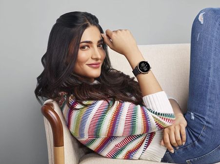 Shruti Haasan In A Hand Woven Sweater And Denims