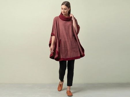 7. Red-hued Flared Cape