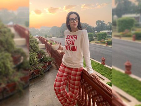 Karisma Kapoor In White Tee And Red Pants Karisma Kapoor In White Tee And Red Pants