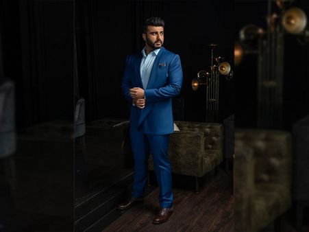 Arjun Kapoor In A Blue Pantsuit