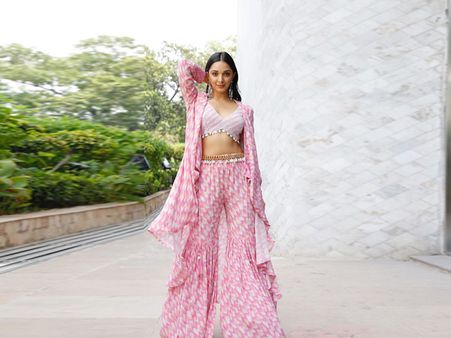 Kiara Advani In A Printed Sharara Set Kiara Advani In A Printed Sharara Set