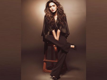 Manushi Chhillar In A Dramatic Black Ensemble
