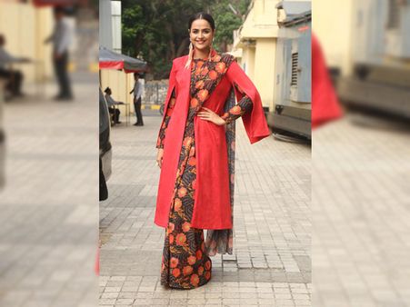 Prachi Tehlan In A Jacket-Sari