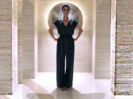 Dia Mirza In A Sequin Black Jumpsuit