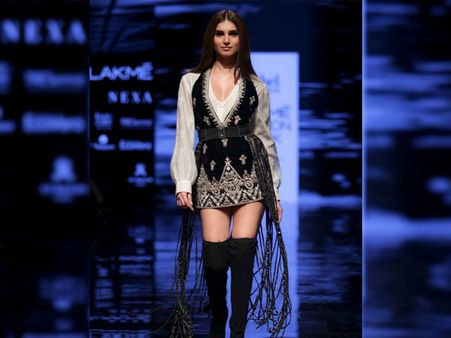 Tara Sutaria In A Black & White Chic Outfit