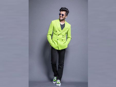 Riteish Deshmukh In Neon-Green Blazer And Black Pants