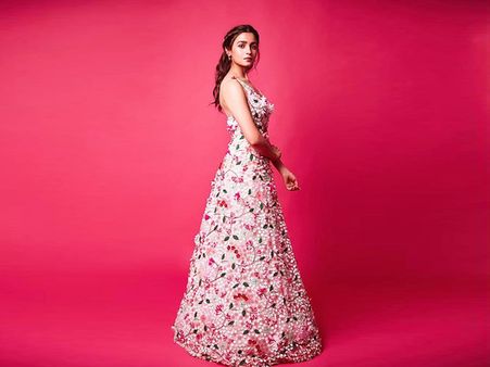 Alia Bhatt In A Floral Gown