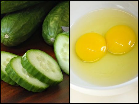 3. Cucumber and egg yolk