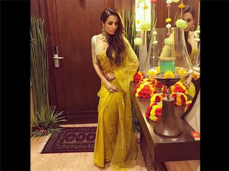 Malaika Arora's Yellow Sari