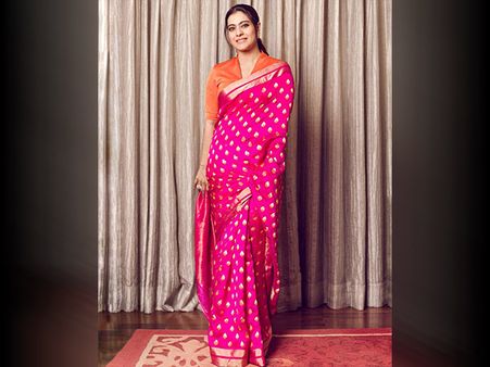 Kajol's Bright Traditional Sari Kajol's Bright Traditional Sari