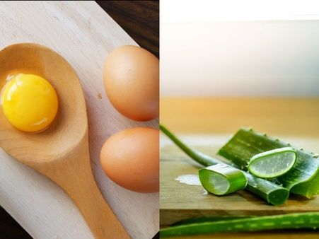 2. Egg yolk and aloe vera