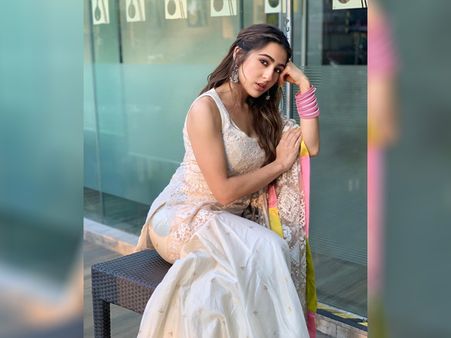 Sara Ali Khan In An Ivory Sharara Set Sara Ali Khan In An Ivory Sharara Set