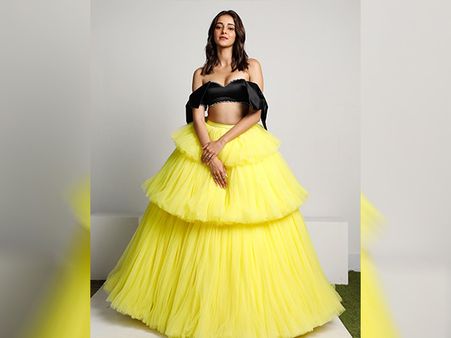 Ananya Panday In A Crop Top And Ruffled Skirt Ananya Panday In A Crop Top And Ruffled Skirt