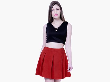 12. A Crop Tee And A Mini Skirt