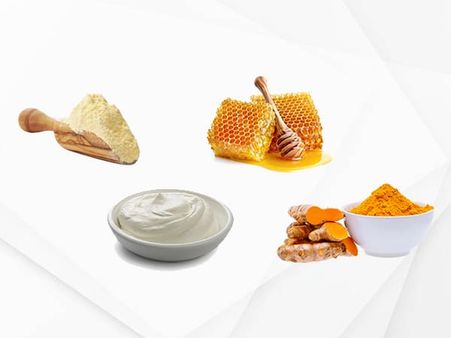 1. Gram flour and curd mix