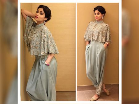 Shamita Shetty's Fusion Outfit