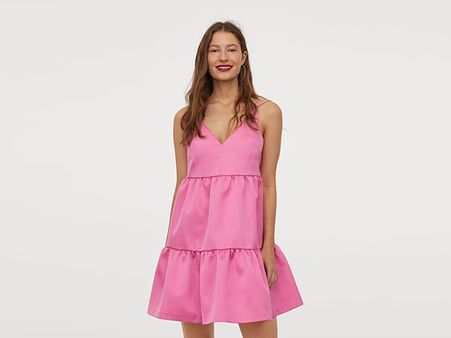 2. A Pink Ruffle Dress
