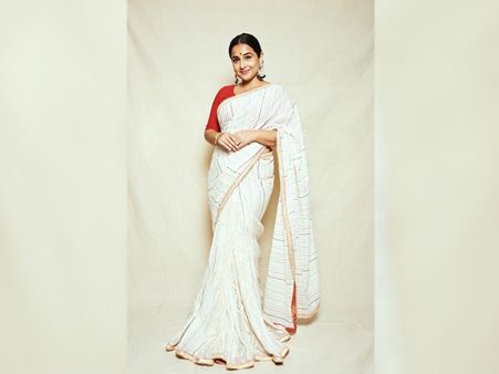 Vidya Balan In An Ivory Sari