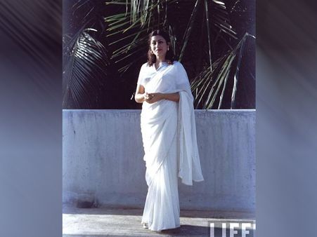 Madhubala In White Sari