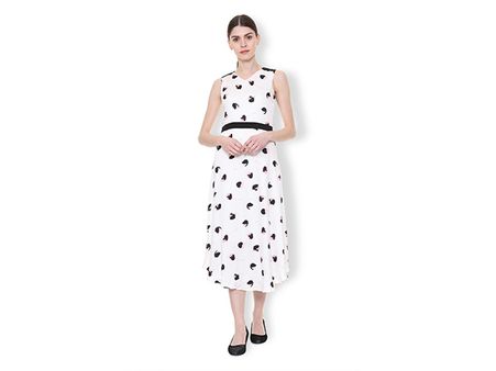 6. A White Dotted Dress
