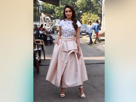Shraddha Kapoor In A Printed Tee And Flared Skirt