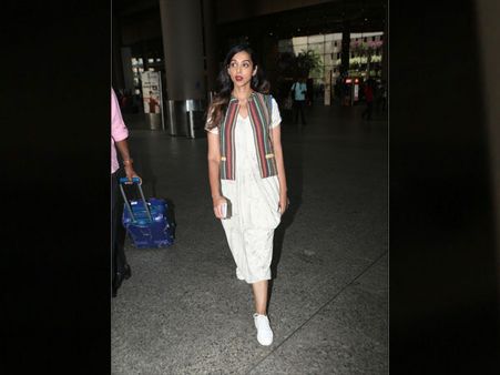 Anupriya Goenka In A Printed Dress And Colourful Jacket