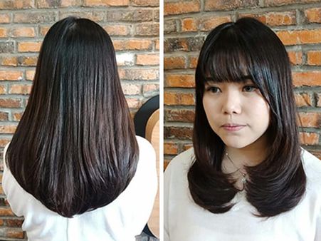 11. Classic Layers With Front Bangs