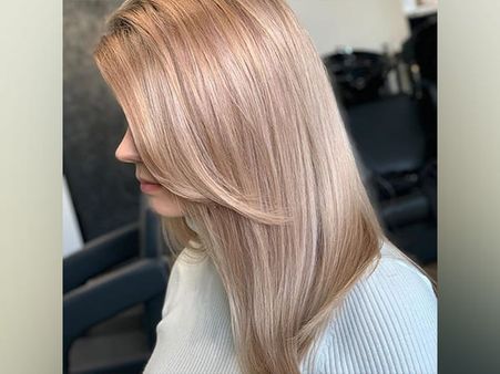 13. Super Straight Hair With Side Fringe