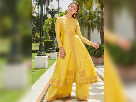 Alia Bhatt In A Kurta And Palazzo