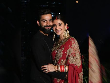 Anushka Sharma In A Red Saree