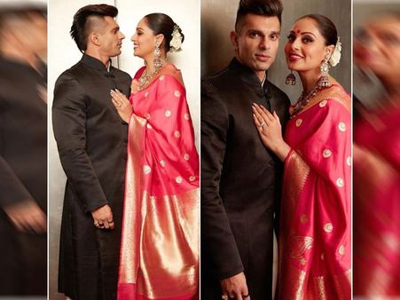 Karan Singh Grover and Bipasha Basu In Ethnic Attire Karan Singh Grover and Bipasha Basu In Ethnic Attire
