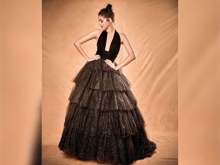Ananya Panday In A Layered Frock Gown