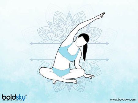 4. Seated side bend pose 4. Seated side bend pose