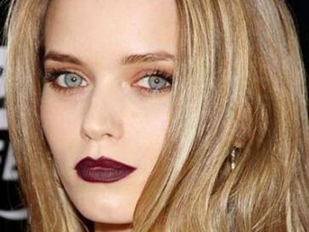 Burgundy lips
