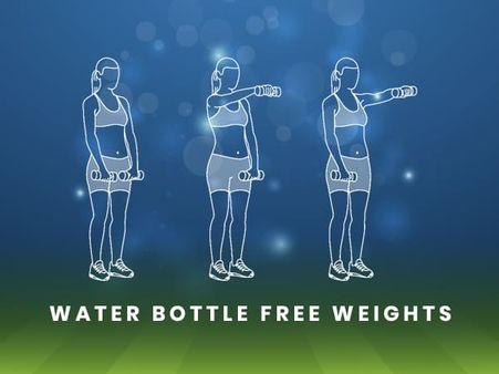 12. Water Bottle Free Weights