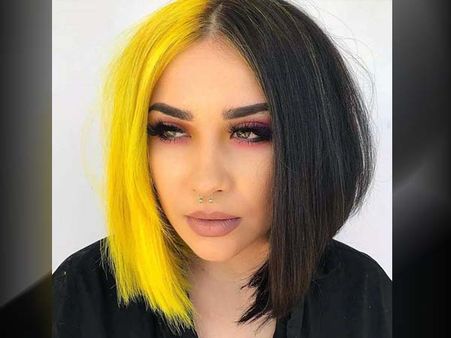 15. The Half N Half Long Bob