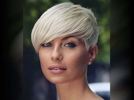 17. Over The Forehead Bangs Pixie