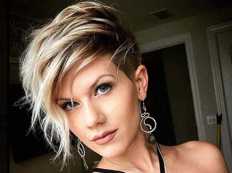 19. Side-Swept Long Pixie