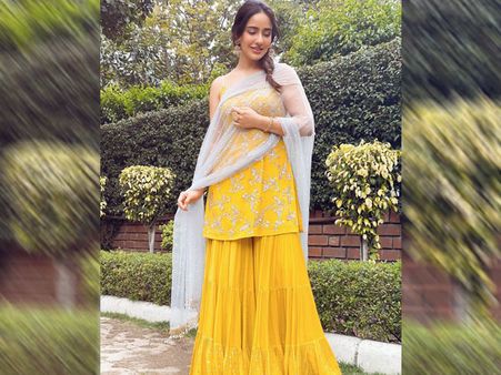 Neha Sharma In A Yellow Sharara Set