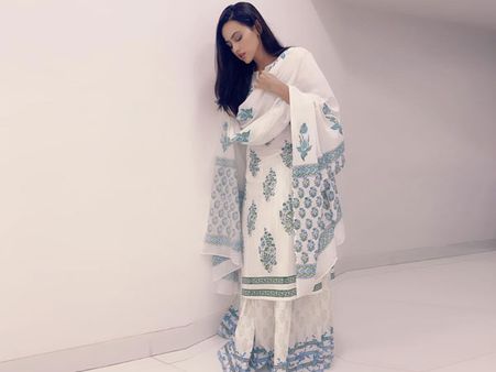 Sana Khaan In A Printed Suit