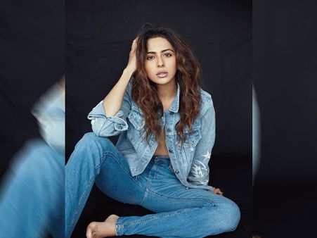 Rakul Preet Singh In A Denim Jacket And Jeans