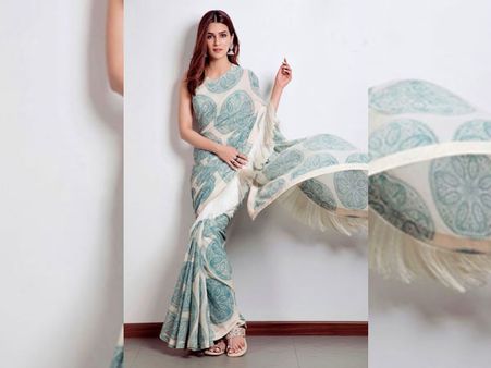 Kriti Sanon In A Printed Saree
