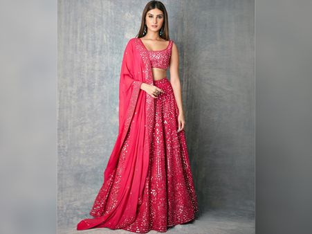 Tara Sutaria In A Cherry Red Lehenga