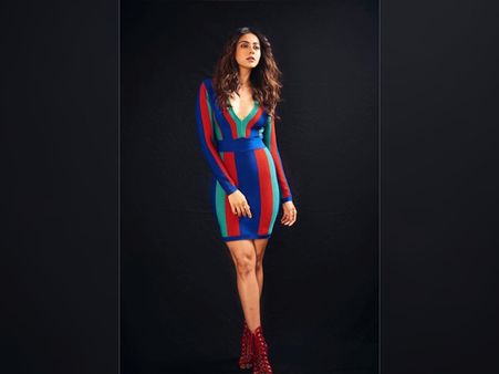 Rakul Preet Singh In A Colourful Dress